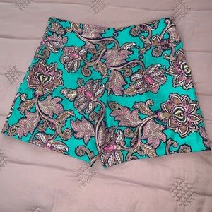 Colorful high waisted shorts